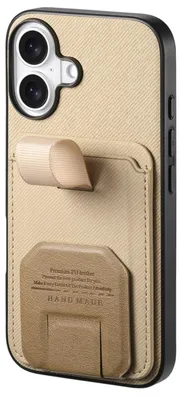 Produktbild von Avizar, Hülle für iPhone 17 Stoffeffekt mit Ständer und Kartenfach, Khaki