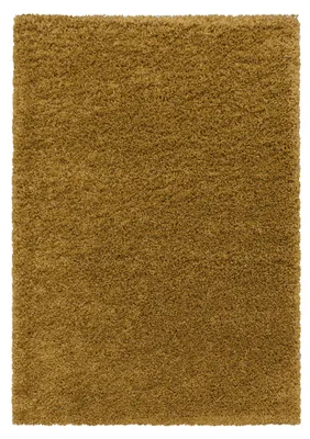 Produktbild von Hochflor Teppich Sima Läufer, Farbe: Goldfarbe, Größe:80x150 cm
