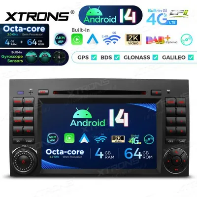 Produktbild von XTRONS PX74M245G 7 Zoll Android Autoradio Mercedes-Benz Volkswagen 4G LTE