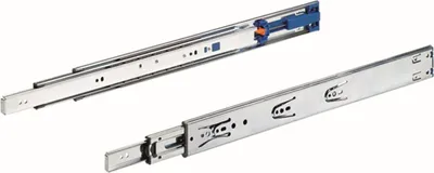 Image de Glissière à billes à sortie totale Hettich, longueur 500 mm Glissière de tiroir avec amortisseur chromée 1 paire