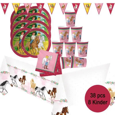 Produktbild von Bibi & Tina Party-Set 38 Teile Party-Zubehör Tisch-Deko Kindegeburtstag