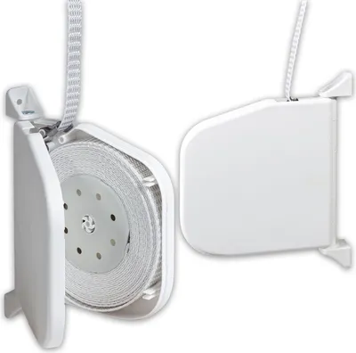 Produktbild von 1 x INOVATEC Rollladen Gurtwickler weiß aufklappbar Mini 5,5 m Gurtband