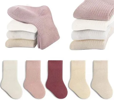 Produktbild von Baby-Binnenhaus-Schuhe - 5 Paare - S - Peuterschuhe - Sommerlose Schuhe ohne Absatz - Neugeborenen-Schuhe - Lose Schuhe ohne Absatz - Mittelgroße und große Kinder - Studenten-College-Stil