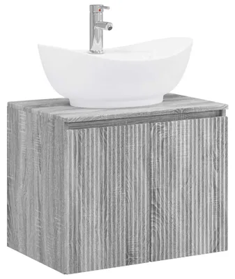 Produktbild von vidaXL Badezimmermöbel-Set Grau Sonoma Holzwerkstoff