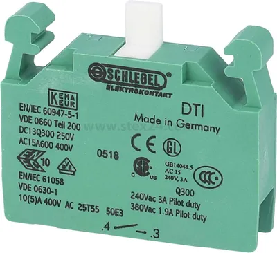 Immagine prodotto di Georg Schlegel Contatto a pulsante, 1S Contatto DT Tecnica di serraggio a molla senza viti, sezione 0,08 mm² - 2,5 mm² - 1