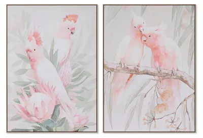 Produktbild von Bild Home ESPRIT Papagei Tropical 100 x 4 x 140 cm (2 Stück)