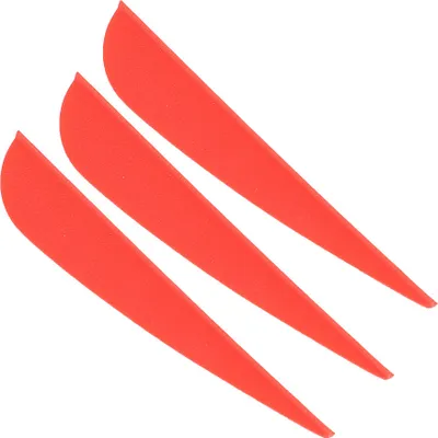 Image de 12 pièces de 3 pouces plumes-DIY accessoires de plumes de flèches pour le tir à l'arc, la chasse et le tir (rouge)