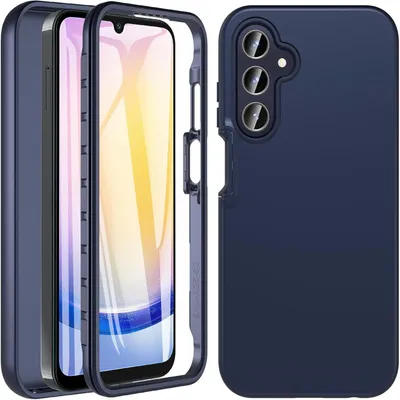 Obrázek produktu pro Ochranné pouzdro 360° s nárazuvzdorností a ochranou displeje pro telefon Samsung Galaxy A25 5G, barva modrá