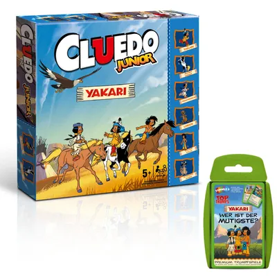 Produktbild von Cluedo Junior Yakari + Top Trumps Yakari Spiel Gesellschaftsspiel Brettspiel deutsch