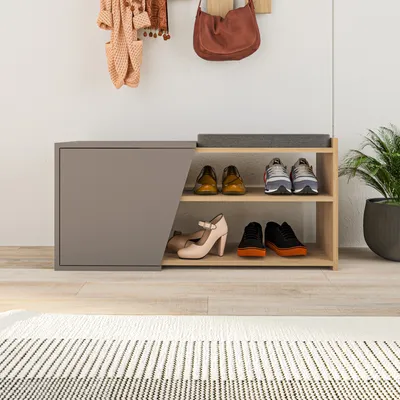 Produktbild von Schuhschrank Houseland FIONA saphir eiche/mokka