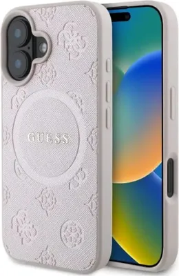 Obrázek produktu pro Etui Guess Saffiano Peony Classic Logo Magsafe Na Iphone 16 - Různé