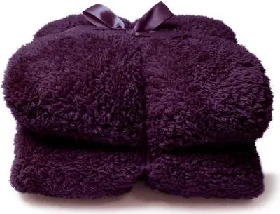 Produktbild von Unique Living – Plaid Teddy – 150 x 200 cm – Dunkelviolett