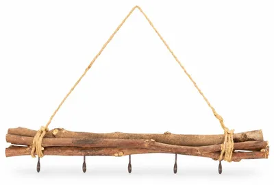 Produktbild von Maulbeeren Bündel 50 und 80 cm mit Haken und Kordel Türhänger Zweige Deko Ostern, Farbe:50cm natur geflammt | 5 Haken