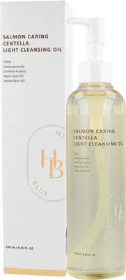 Image de HEVEBLUE Salmon Caring Centella Light Cleansing Oil 250 ml - huile démaquillante légère