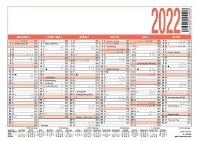 Immagine prodotto di Zettler 609847 Calendario da tavolo - A6 orizzontale, 6 mesi / 1 pagina, cartone