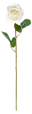 Produktbild von Künstliche Rose mit grünen Blättern, realistischer Seidenblumenzweig, künstliche Blüte, Dekoration für Zuhause, Büro, Hochzeit, Party, Tischdekoration