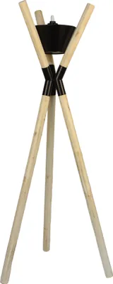 Produktbild von UNUS Gartenfackel Blumenampel Dreibein aus Holz Ölfackel nachfüllbar