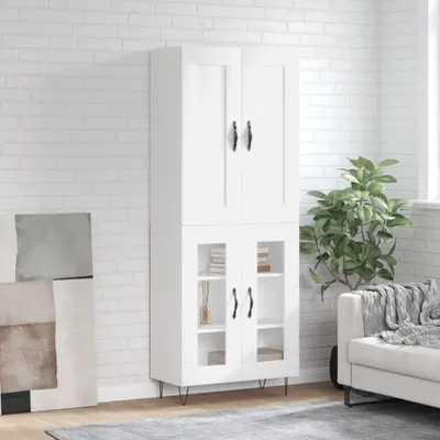 Produktbild von vidaXL Highboard Weiß 69,5x34x180 cm Holzwerkstoff