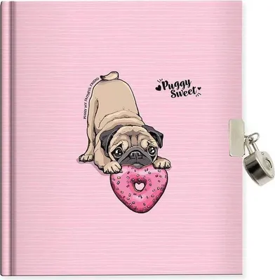 Obrázok produktu pre Zápisník so zámkom Puggy
