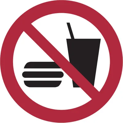 Produktbild von Dreifke® Alu-Schild, geprägt "Essen und Trinken verboten", Ø20cm, 1 Stück, Ve...
