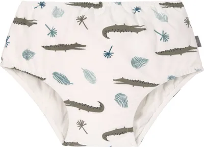 Zdjęcie produktu dla Strój kąpielowy z pieluchą Lässig Splash & Fun – biały wzór krokodyla, 18 miesięcy, rozmiar: 86