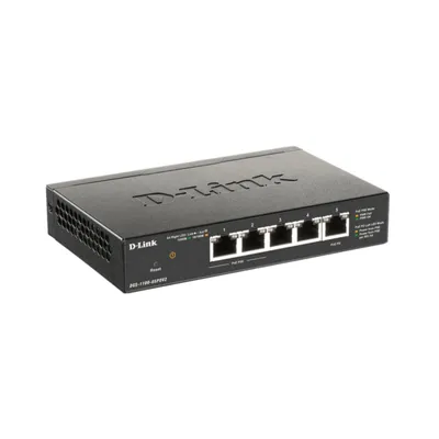 Produktbild von D-Link DGS-1100-05PDV2 5-Port Smart Gigabit Switch PoE-powered PoE