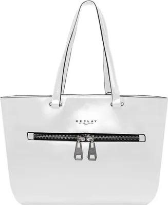 Produktbild von REPLAY Schultertasche Shopper Optical White weiß