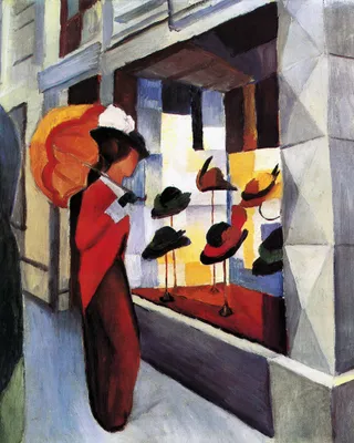 Produktbild von August Macke Kunstdruck Bild - Hutladen, 1914 (50 x 40 cm)