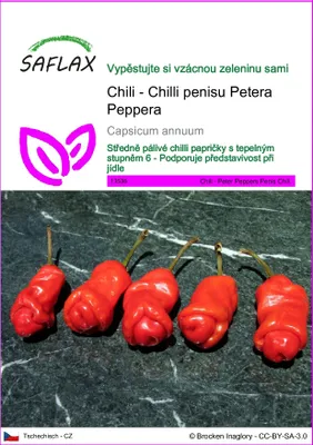 Obrázek produktu pro SAFLAX - Chili - Chilli penisu Petera Peppera - Capsicum annuum - 10 Semena