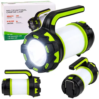 Obrázek produktu pro Svítilna LED svítilna 2v1 kempingová turistická dobíjecí multifunkční