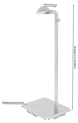 Image de Supports pour sacs à main - Lot de 6 - Réglables en hauteur - Grande tête en forme de D - Autoportants - Plastique - Gris clair