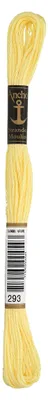 Stickgarn aus Baumwolle, zartgelb, 3 g, 8 m