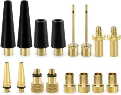 Produktbild von Fahrradventil Adapter Set - Französisches Ventil Adapter mit Sortierbox, Ventiladapter Fahrrad Ballpumpe Nadeln Autoventil Adapter für Luftpumpe & Kompressor & Fahrradpumpe