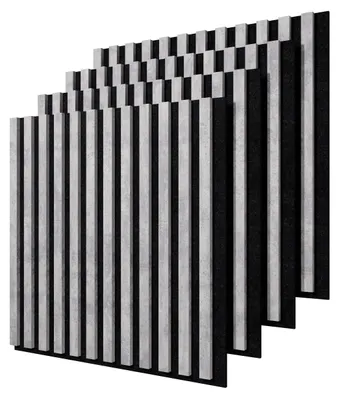 Immagine prodotto di STEGU Linea Acoustic PROline Set di 4 pannelli acustici 60x60,5 cm, fonoassorbenti, MDF, grigio