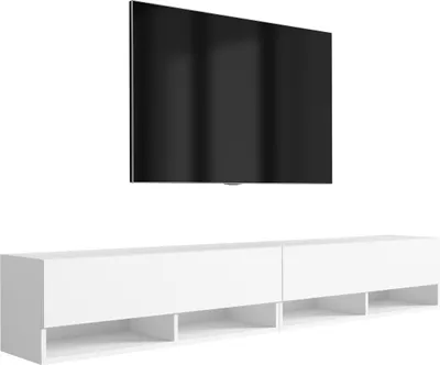 Zdjęcie produktu dla TV-Lowboard 200 (2 x 100) cm Mattweiß, 200 × 32 × 34 cm
