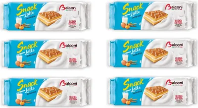 Produktbild von 6x Balconi Snack al Latte Kuchen Snacks mit Milchcreme und frischen Eiern (10x28g) 280g