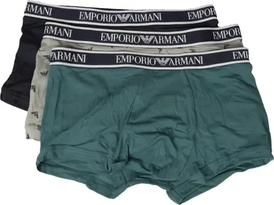 Immagine prodotto di Boxer uomo EMPORIO ARMANI parigamba confezione 3 pezzi tripack elastico a vista cotone elasticizzato articolo 111357 3R717, EUR XXL - CN 180/100 - BR EEG - MX EEG, Cotone 95%,Spandex 5%
