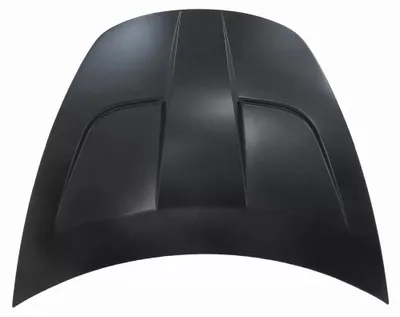 Productafbeelding van Aluminium motorkap, motorkap voor Tesla Model 3 (2019-2022), turbo-design, zwarte afwerking.