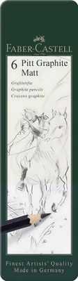 Zdjęcie produktu dla FABER-CASTELL Bleistift Pitt Graphite Matt 6er Etui
