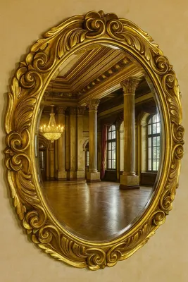 Produktbild von Casa Padrino Barock Spiegel Gold H. 90 cm - Barockstil Möbel
