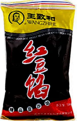 Produktbild von 500g süsse Rote Bohnenpaste Wangzhihe für asia Süssspeisen wie Mochi, Klebreis..