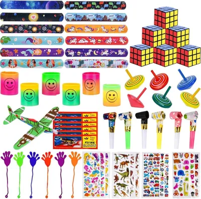 Produktbild von Herefun Kindergeburtstag Mitgebsel Set 60-teilig Mädchen Jungen Kindergeburtstag Gastgeschenke Partytaschenfüller