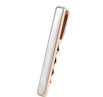 Produktbild von Karisma Hochwertige Herren Edelstahl 316L Krawattennadel Perlmutt Weiss/Krawattenklammer/Tie Clip Farbwahl KTC203