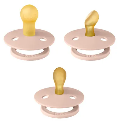 Produktbild von BIBS Probestück-Set, Schnuller, 0-6 Monate, 3er-Pack, Farbe: Rosa