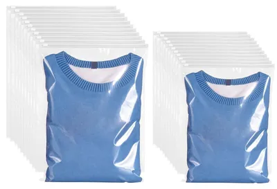 Imagen del producto de Juego de 30 bolsas transparentes resellables para ropa