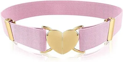Imagen del producto de Cintura elástica para niñas con un clip de corazón de metal