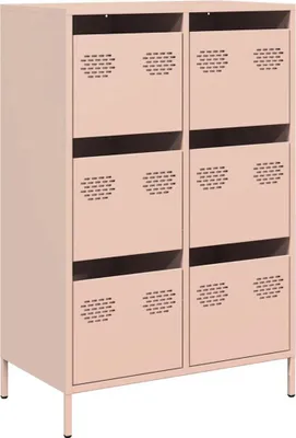 Image de Buffet haut rose 68x39x101,5 cm acier