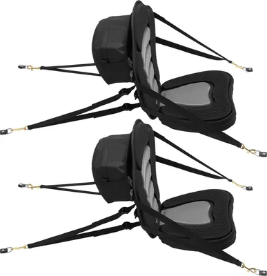 Produktbild von Kajak-Sitz, 2er-Pack, 53 mm dick, universeller Paddelboard-Sitz mit Rückenlehne, weich gepolstertes Sit-on-Top-Kissen mit Aufbewahrungstasche und verstellbaren Gurten für SUP, Kanu, Fischerboot, aufblasbares Kajak