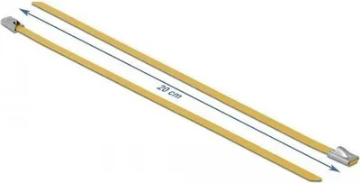 Image de DELOCK Edelstahlkabelbinder L 200 x B 4,6 mm gelb 10 Stück