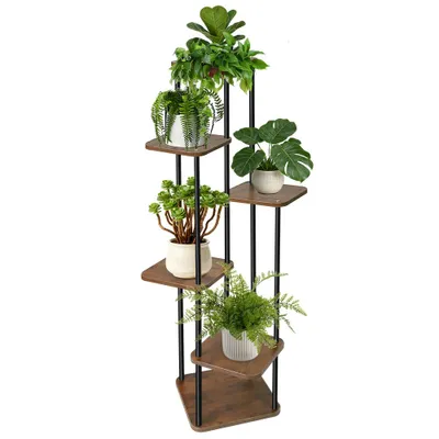 Produktbild von 6 Etagen Pflanzenständer Blumenständer platzsparender aus Metall für Balkon Garten Wohnzimmer